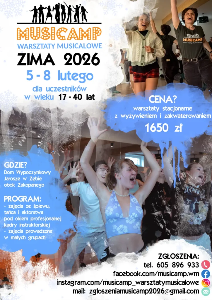 Warsztaty Musicalowe MUSICAMP – Oferta zima 2026!